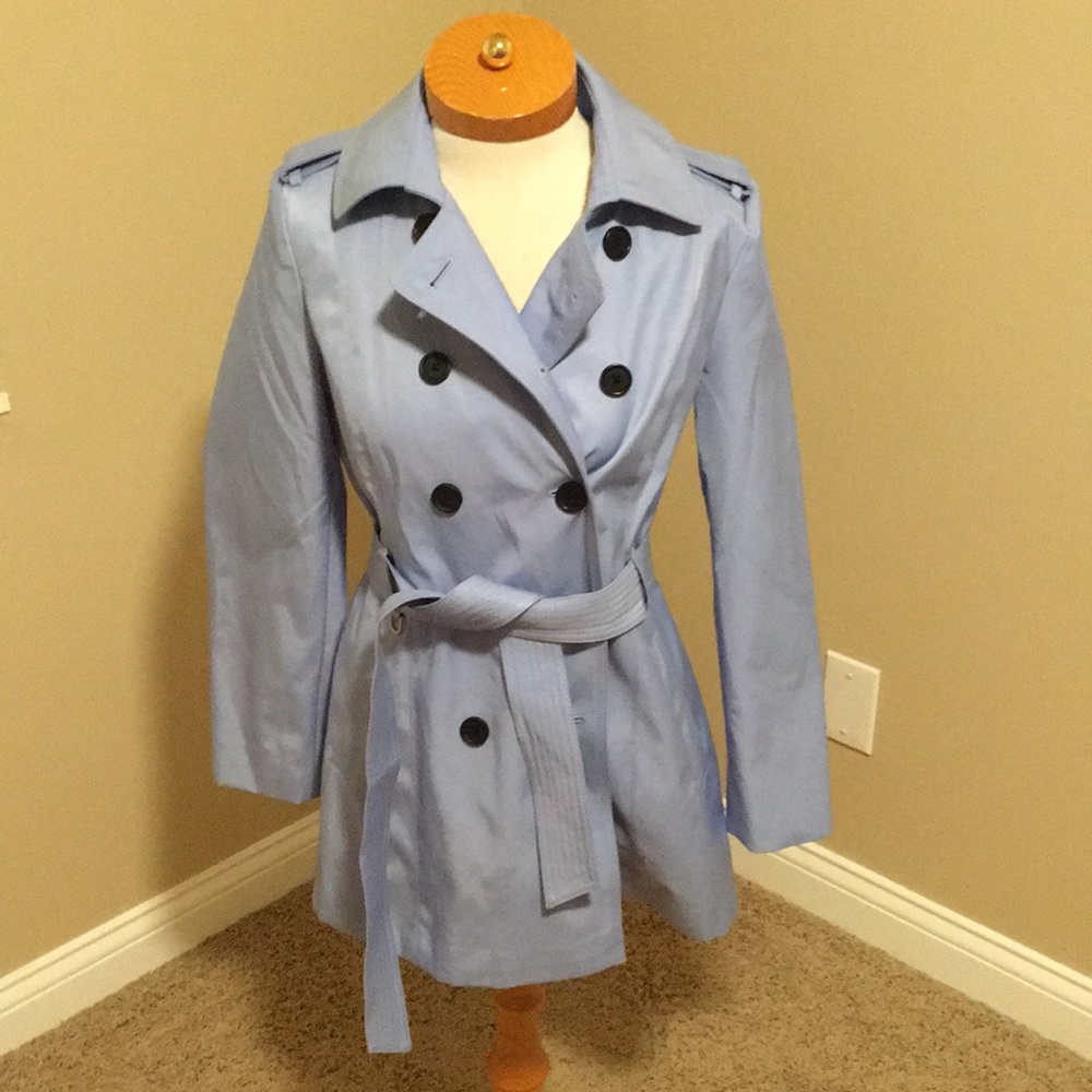 Express Light Blue Button Up Jacket - image 1